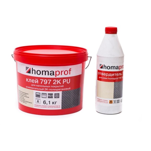 Клей Homakoll 797 PU 2К, 6.09+0.91 кг, 450-1200 г/м2, 7 кг 85218 Клей Homakoll 797 PU 2К, 6.09+0.91 кг, 450-1200 г/м2, 7 кг 85218