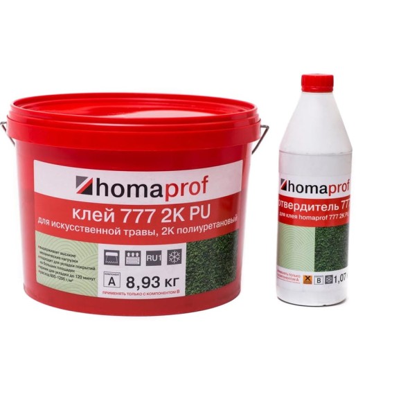 Клей Homakoll 777 2K PU, 8.93+1.07 кг, зелен. 800-1200 г/м2, 10 кг 60221