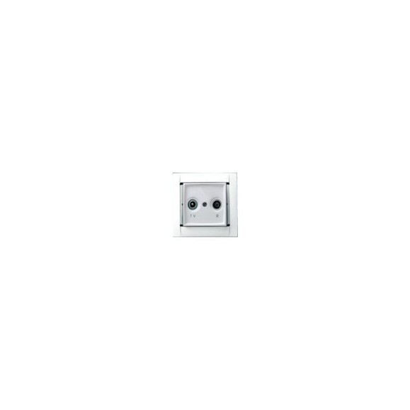 Проходная розетка R-TV, металлик Simon 34487-33