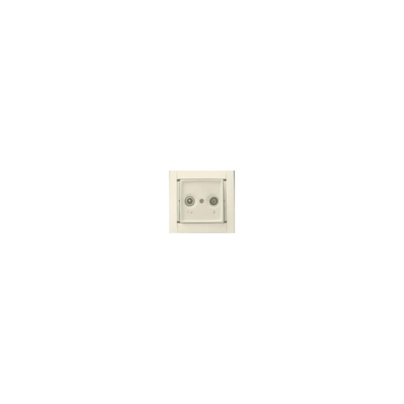 Проходная розетка R-TV, шампань Simon 34487-34