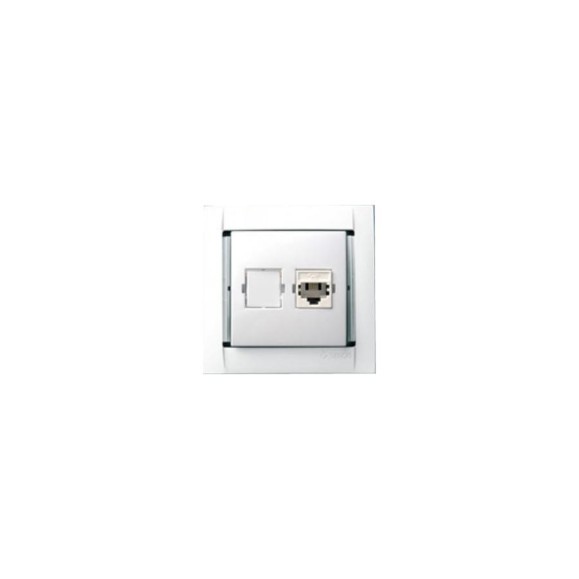 Телефонная розетка с 4 контактами под коннектор RJ-11, графит Simon 34480-38 Телефонная розетка с 4 контактами под коннектор RJ-11, графит Simon 34480-38