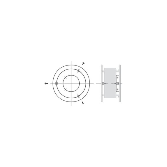 Оголовок d 80 для плоской кровли с крепежными винтами Ariston 3318031