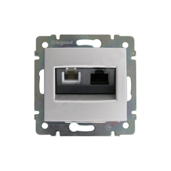Двойная розетка RJ45 UTP+ТЛФ RJ11 Legrand Valena 770280