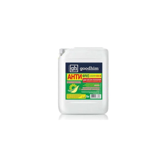 Антифриз на пропиленгликоле для систем отопления Goodhim зеленый CO -30C - 10л 38818 Антифриз на пропиленгликоле для систем отопления Goodhim зеленый CO -30C - 10л 38818