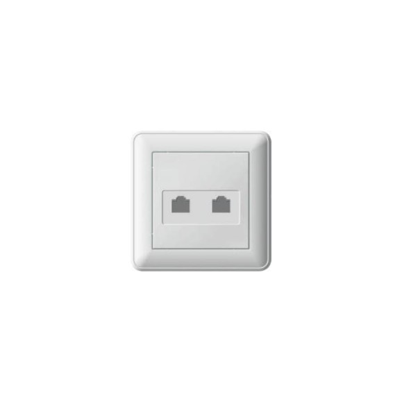 Двойная телефонная розетка с рамкой, белая RJ11 WESSEN 59 Schneider ELectric RSI-251TT-18