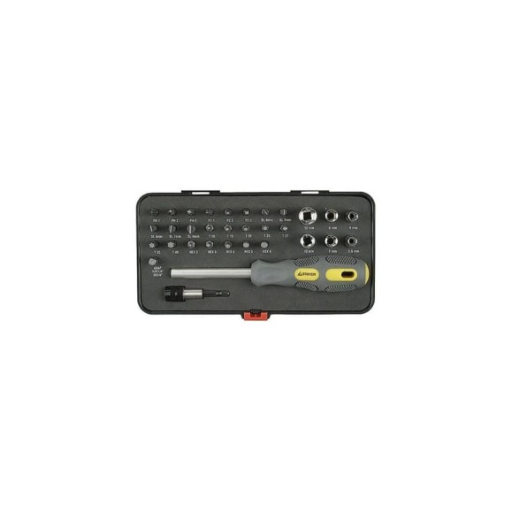 Отвертка MAX-GRIP в наборе с битами и торцевыми головками STAYER 25927-H32 G Отвертка MAX-GRIP в наборе с битами и торцевыми головками STAYER 25927-H32 G