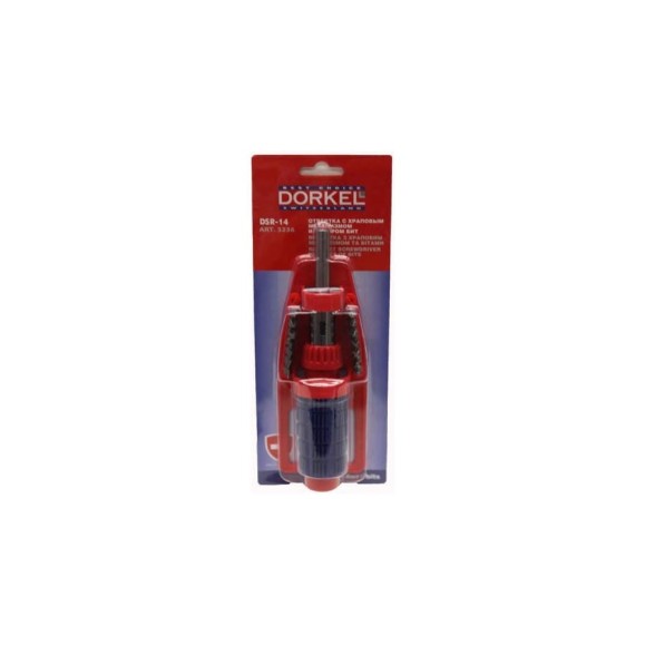 Отвертка с храповым механизмом и набором бит Dorkel DSR-14 DS-3236 Отвертка с храповым механизмом и набором бит Dorkel DSR-14 DS-3236