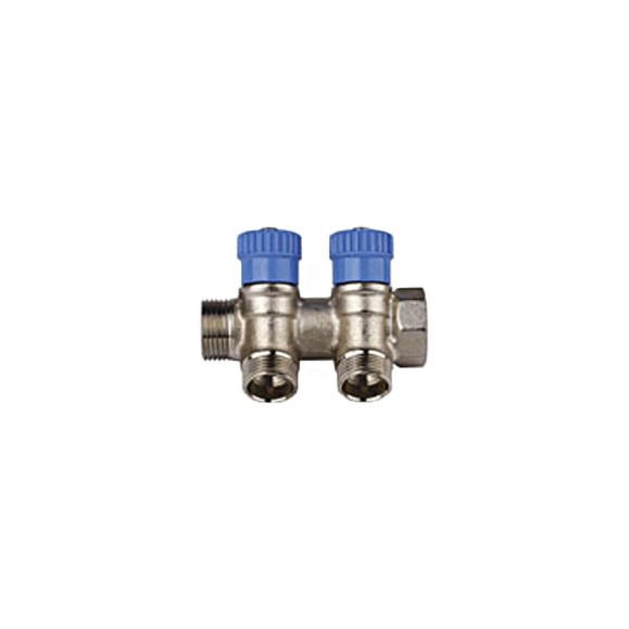 Коллектор с вентилями (вход 3/4"; выходы 1/2") для трубопровода GENERAL FITTINGS 51046-3/4-1/2-CT2