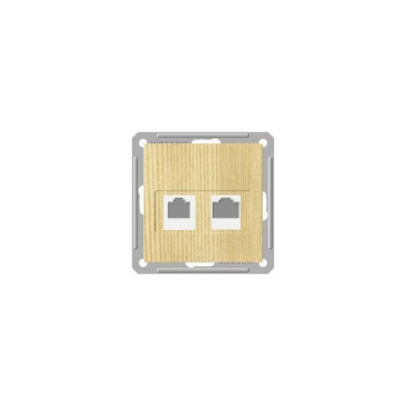 Двойная телефонная розетка, сосна RJ11 WESSEN 59 Schneider ELectric RSI-251TT-7-86