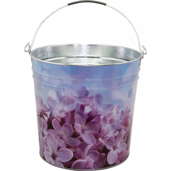 Садовое оцинкованное ведро СПЕЦ Garden&Flowers 12л Сирень GF-MB1202