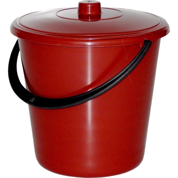 Хозяйственное ведро с крышкой BlagPlast 10 л, красное Bl-19902-2