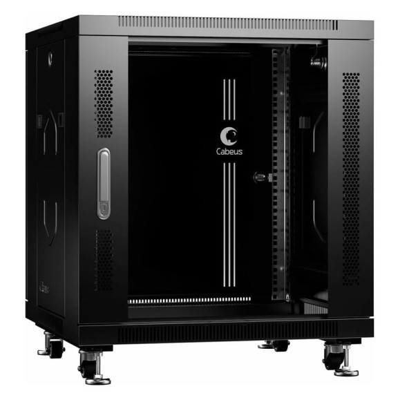 Телекоммуникационный монтажный шкаф Cabeus 19 напольный для оборудования 12U SH-05C-12U60/60-BK