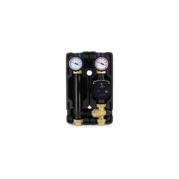 Насосно-смесительная группа Uni-Fitt DN25, с термосмесителем, Grundfos UPM3 HYBRID 25-70 491H2500