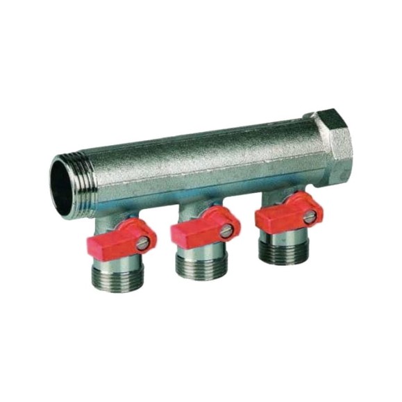 Коллектор с красными шаровыми кранами HENCO 3/4"НР под евроконус, 3/4"-3xEK14,16,18,20 VB050503-ROOD Коллектор с красными шаровыми кранами HENCO 3/4"НР под евроконус, 3/4"-3xEK14,16,18,20 VB050503-ROOD