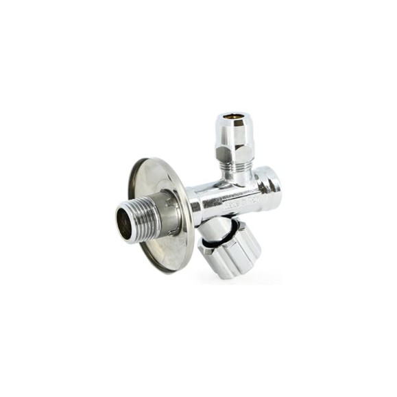 Вентиль Uni-Fitt Н-обжим 1/2" х 10 мм 3/8", для подключения бачков/смесителей, хром, рукоятка металл 186M2500 Вентиль Uni-Fitt Н-обжим 1/2" х 10 мм 3/8", для подключения бачков/смесителей, хром, рукоятка металл 186M2500