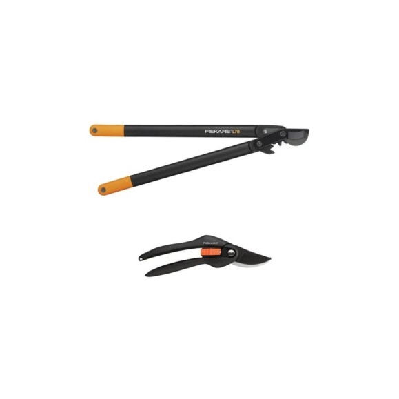 Набор Fiskars: большой плоскостной сучкорез PowerGear L78 и плоскостной секатор SingleStep P26 1050181
