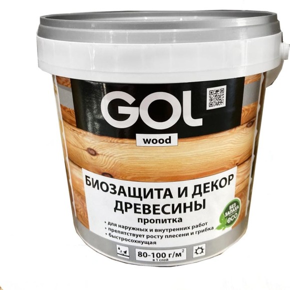 Защитно-декоративная пропитка Palizh GOL wood AQUA 0,9 кг дуб Wd.232.09-0,9 11605842