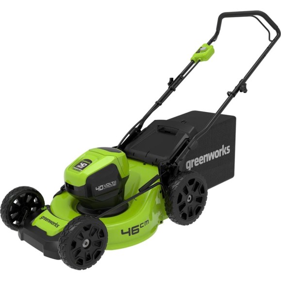 Бесщеточная аккумуляторная газонокосилка Greenworks GD40LM46HP 40 В, с 1 АКБ 6 А*ч и ЗУ 2514407UF