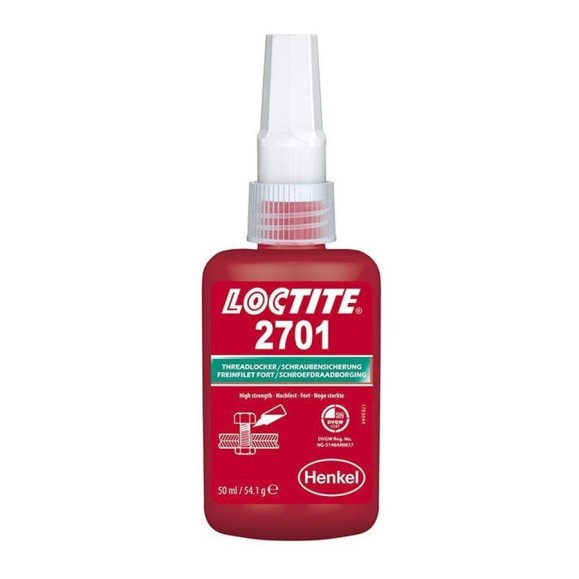 Резьбовой фиксатор высокой прочности для неактивных металлов LOCTITE 2701 50 мл 1516481