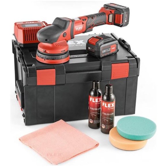 Аккумуляторная эксцентриковая полировальная машина FLEX XCE 8 125 18.0-EC/5.0 P-Set 461245