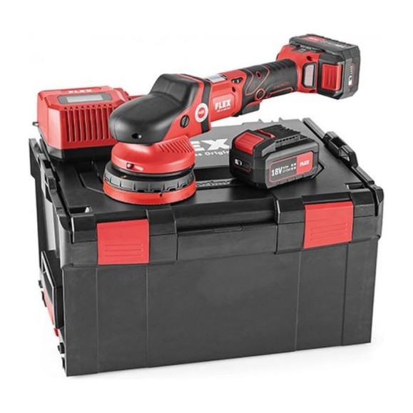 Аккумуляторная эксцентриковая полировальная машина FLEX XFE 15 125 18.0-EC/5.0 Set 476943