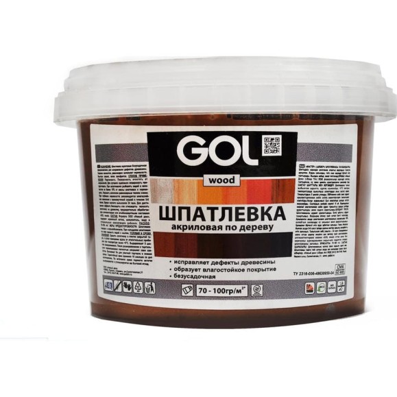 Шпатлевка акриловая по дереву МАСТЕР GOL Wd.250.10 (0.62 кг; махагон) Palizh 11605760 Шпатлевка акриловая по дереву МАСТЕР GOL Wd.250.10 (0.62 кг; махагон) Palizh 11605760