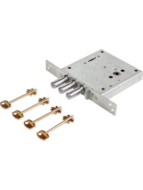 Врезной замок CERBER C2-F 014 3 ригеля, защелка 2183
