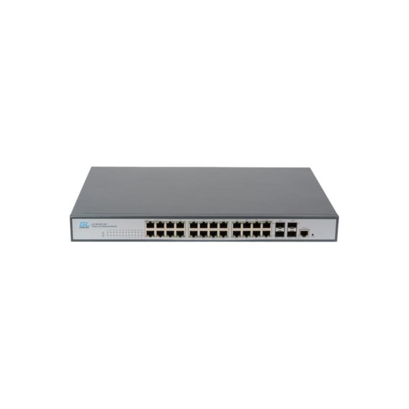 Управляемый коммутатор GIGALINK L2, PoE, 24 Base-T 1000Mb/s портов GL-SW-G204-24P