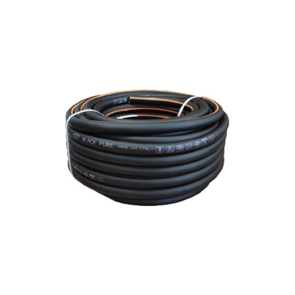 Армированный противоскручивающийся 3-х слойный шланг GLQ BLACK PURE 50 м, 3/4" .BP 3/4" 50m
