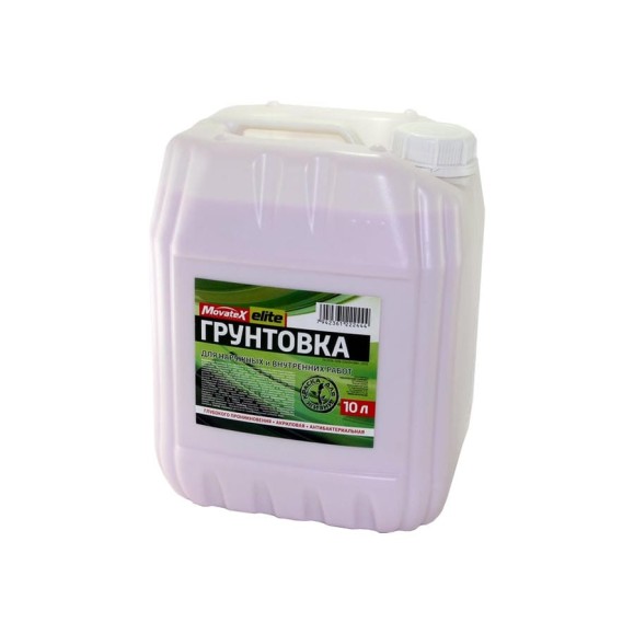 Грунтовка для наружных и внутренних работ Movatex elite 10 л Т11910 Грунтовка для наружных и внутренних работ Movatex elite 10 л Т11910