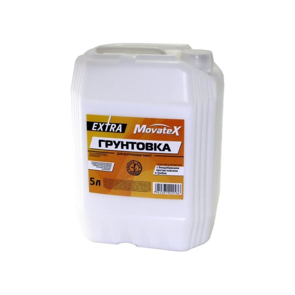 Грунтовка для внутренних работ Movatex EXTRA 5 л Т11876 Грунтовка для внутренних работ Movatex EXTRA 5 л Т11876