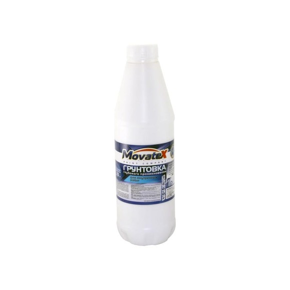 Грунтовка для внутренних работ Movatex 1 л Т02293 Грунтовка для внутренних работ Movatex 1 л Т02293