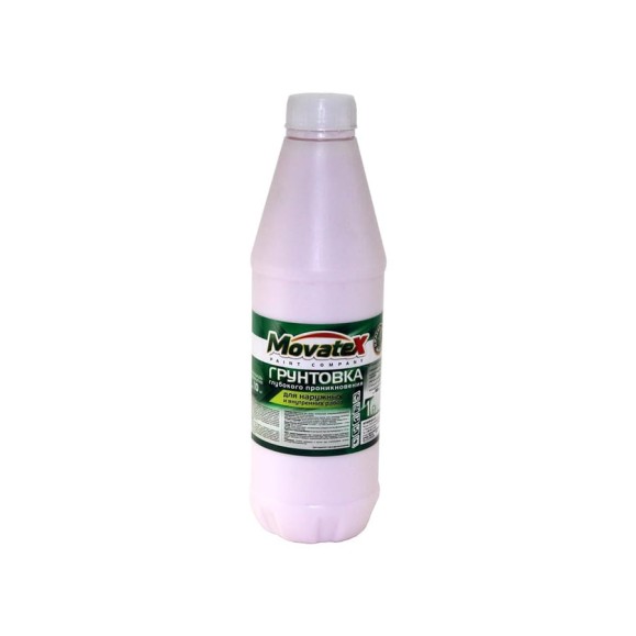 Грунтовка для наружных и внутренних работ Movatex 1 л Т02297 Грунтовка для наружных и внутренних работ Movatex 1 л Т02297