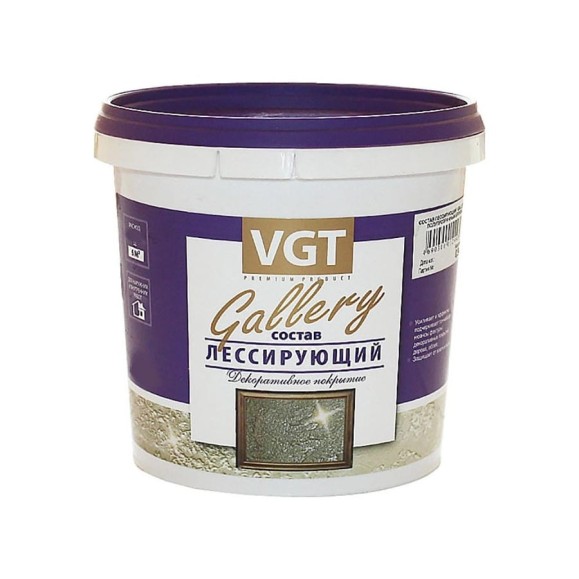 Состав лессирующий полупрозрачный для декоративных штукатурок GALLERY (2.2 кг; бронза)  VGT 27339