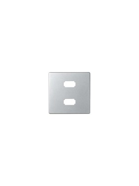 Накладка для коннектора Simon 2хUSB 2.0 типа А, мама, S82, S82N, алюминий 8201090-033