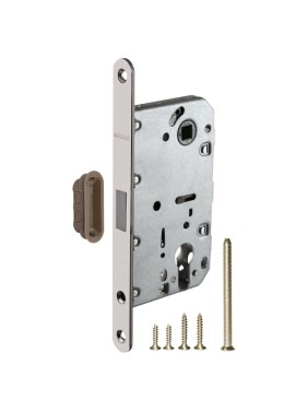 Межкомнатный замок под цилиндр Fuaro MAGNET M85C-50 SN матовый никель new plate 42789