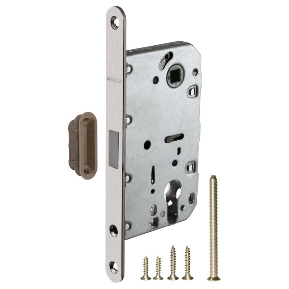 Межкомнатный замок под цилиндр Fuaro MAGNET M85C-50 SN матовый никель new plate 42789