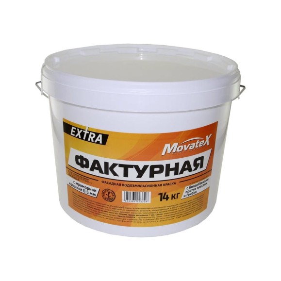 Водоэмульсионная краска Movatex EXTRA фактурная, 14 кг Т13334
