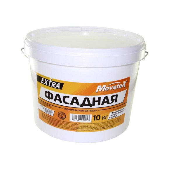 Водоэмульсионная краска Movatex EXTRA фасадная, 10 кг Т11935 Водоэмульсионная краска Movatex EXTRA фасадная, 10 кг Т11935