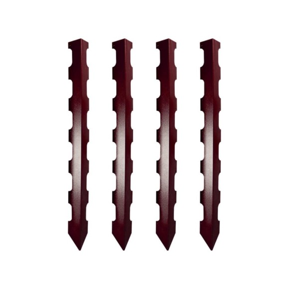 Колышки для деревянных грядок Delta-Park CB90-6 коричнево-красные, 4 шт. 3003026