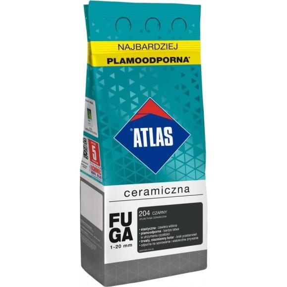 Керамическая затирка ATLAS черный, 2 кг (1-20 мм) 204-СER