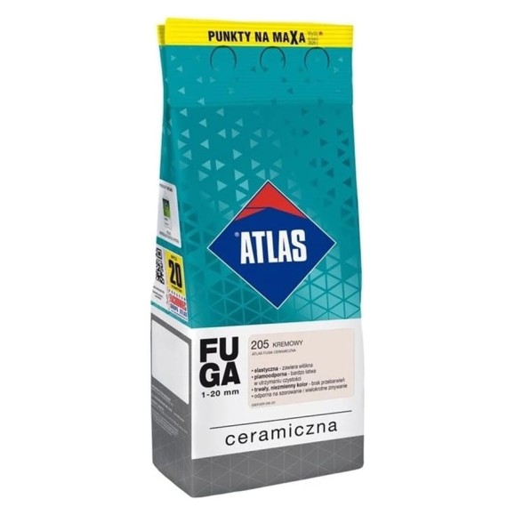 Керамическая затирка ATLAS кремовый, 2 кг (1-20 мм) 205-СER