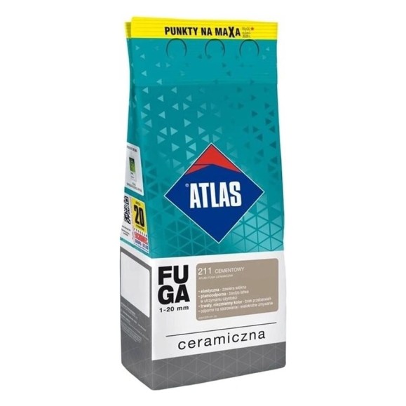 Керамическая затирка ATLAS цементный, 2 кг (1-20 мм) 211-СER