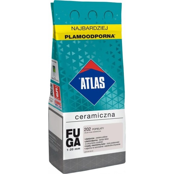 Керамическая затирка ATLAS пепельный, 2 кг (1-20 мм) 202-СER