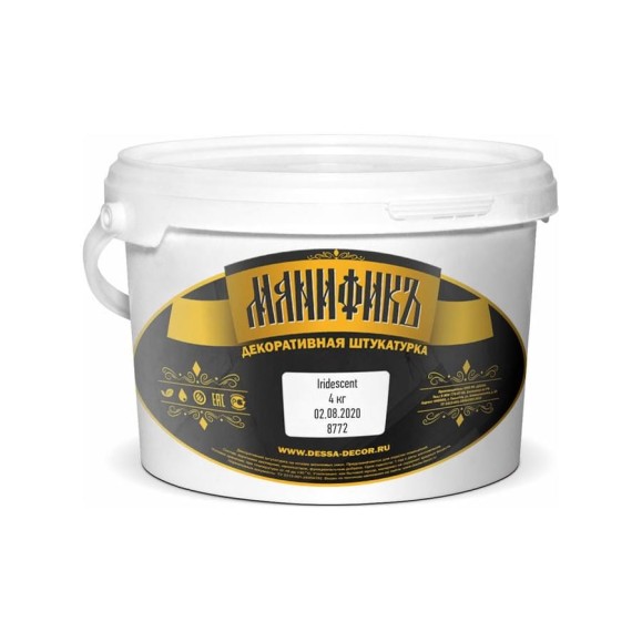 Штукатурка декоративная перламутровая для стен и декора Манификъ Iridescent 8 кг DESSA DECOR 70554