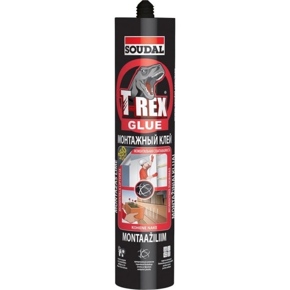 Клей Soudal T-REX Моментальная схватываемость 380 г, 2 шт. 152249