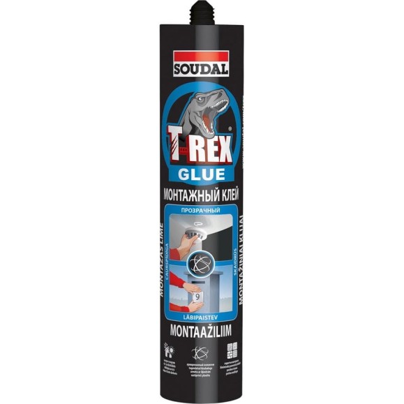 Клей Soudal T-REX прозрачный, 310 г, WB BLUE, 2 шт. 152248
