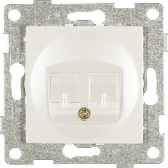 Механизм телефонной розетки GUSI ELECTRIC RJ12, двойной, СУ, жемчуг С11Т2-028