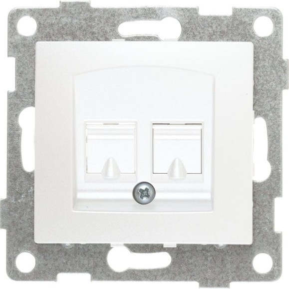 Механизм телефонной розетки GUSI ELECTRIC RJ12, двойной, СУ, жемчуг С10Т2-028