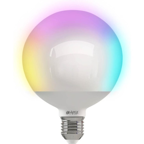 Умная LED лампочка HIPER Smart LED bulb IoT LED R2 RGB Wi-Fi/ Е27/ Globe G125 IOT LED R2 RGB